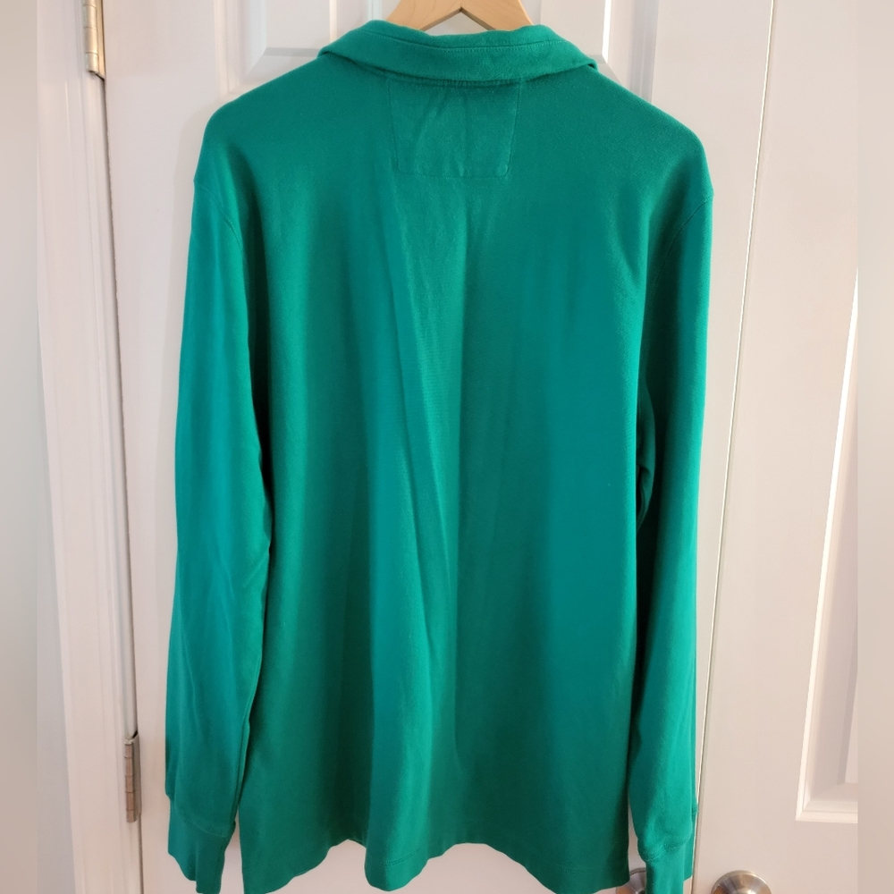 Banana Republic Green Quarter Zip Pullover Shirt XL - Picture 4 of 5